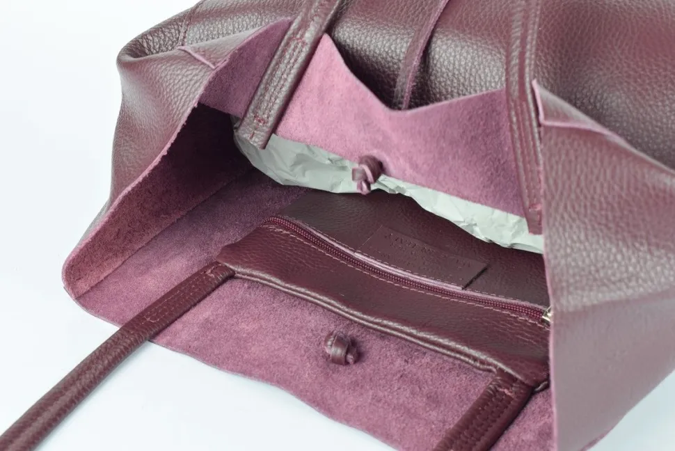 Borsa shopper in pelle 20056 Bordeaux