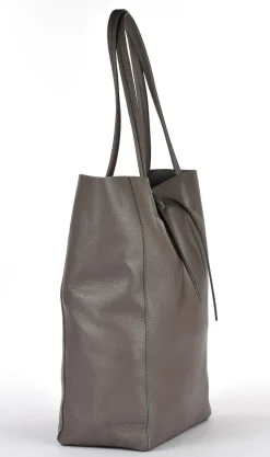 Borsa shopper in pelle 20056 Cemento