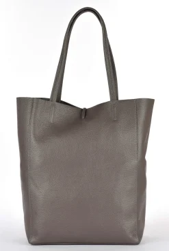 Borsa shopper in pelle 20056 Cemento