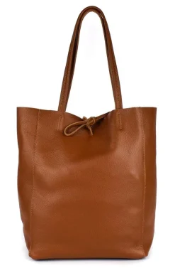 Borsa shopper in pelle 20056 Cuoio