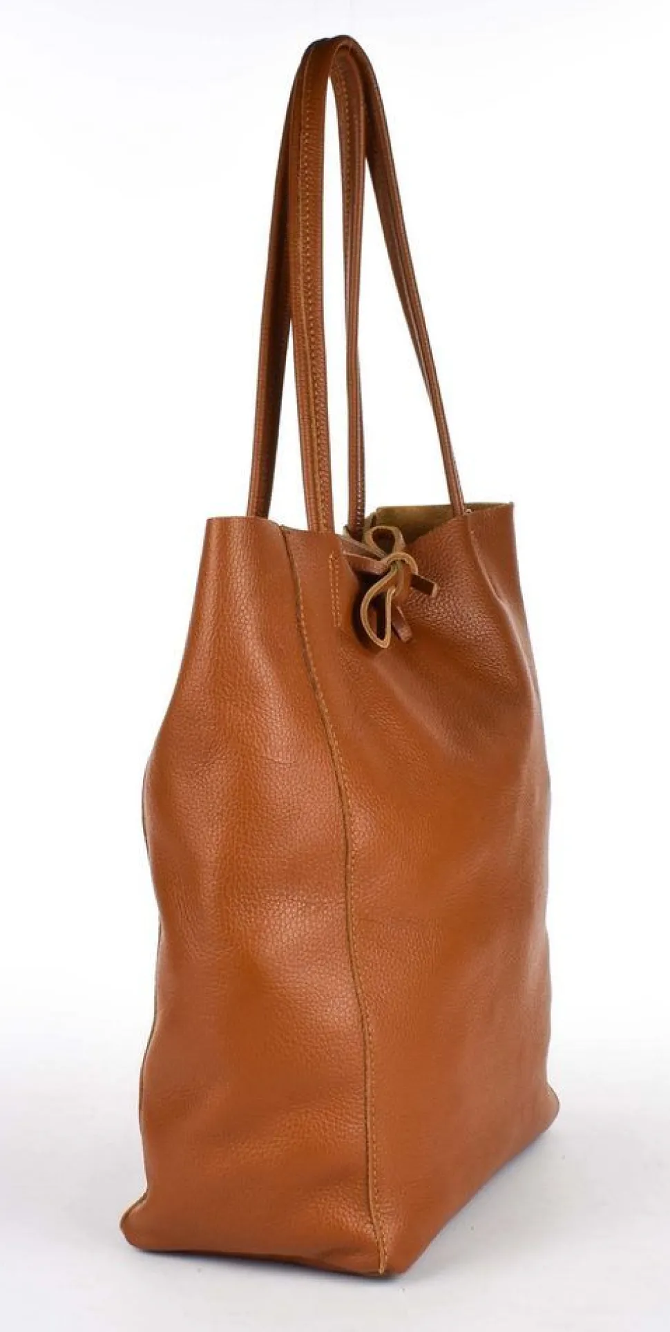 Borsa shopper in pelle 20056 Cuoio