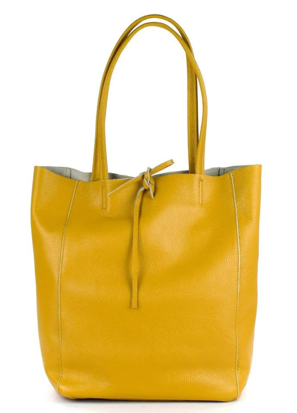 Borsa shopper in pelle 20056 Ocra