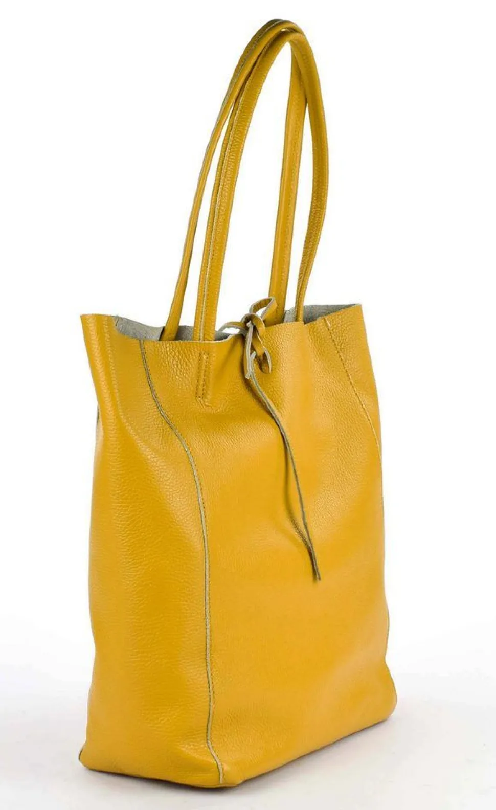 Borsa shopper in pelle 20056 Ocra
