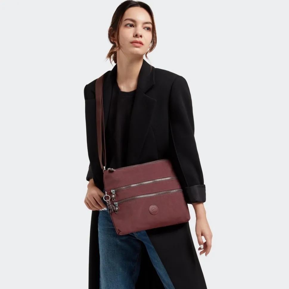 Borsa tracolla Kipling Alvar Mahogany