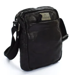 Borsa tracolla uomo in pelle Avirex Mayday MDY02 Black