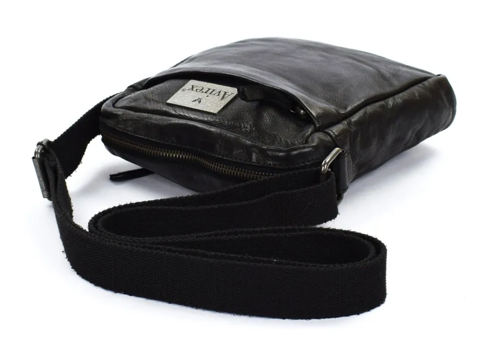 Borsa tracolla uomo in pelle Avirex Mayday MDY02 Black