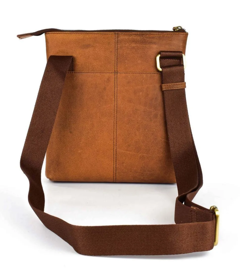 Borsa tracolla uomo in pelle Avirex Durango 02 Cognac
