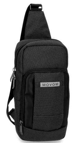 Borsa uomo monospalla Movom Trimmed Nero