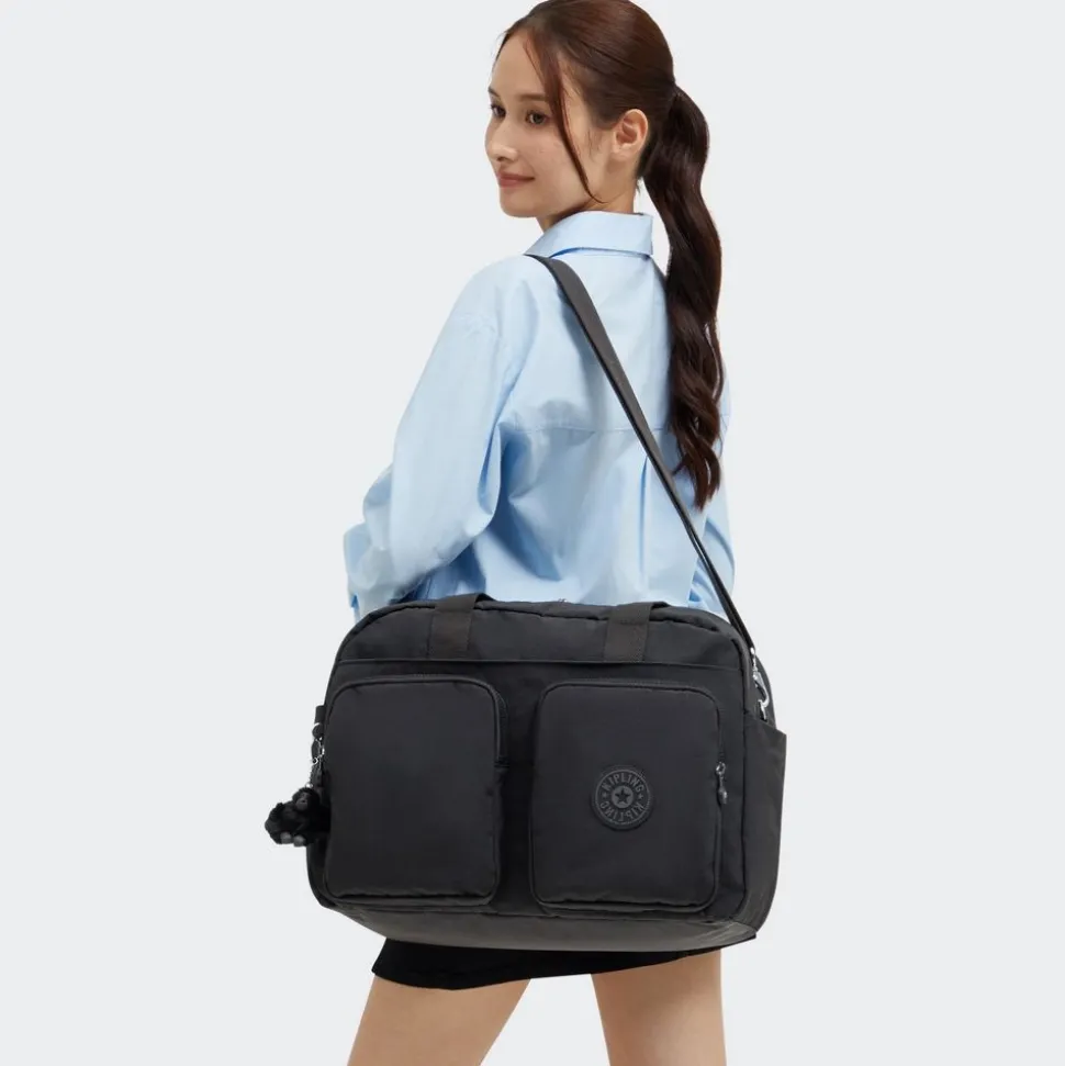 Borsone medio Kipling Defea XL Black Noir