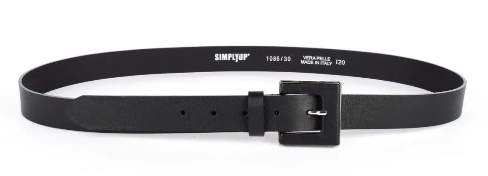 Cintura donna in pelle SIMPLYUP 1086 Nera