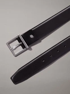 Cintura in pelle Calvin Klein Sleek Square Nera