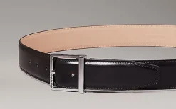 Cintura in pelle Calvin Klein Sleek Square Nera