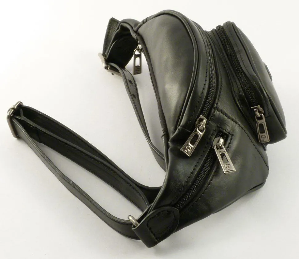 Marsupio in cuoio "Il Kuoio" art 4060 nero