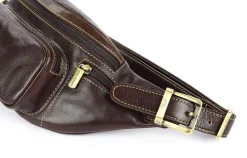 Marsupio in cuoio Tony Perotti 8018 Moro