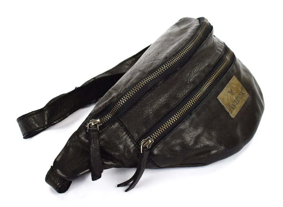 Marsupio in pelle Avirex Mayday MDY07 black