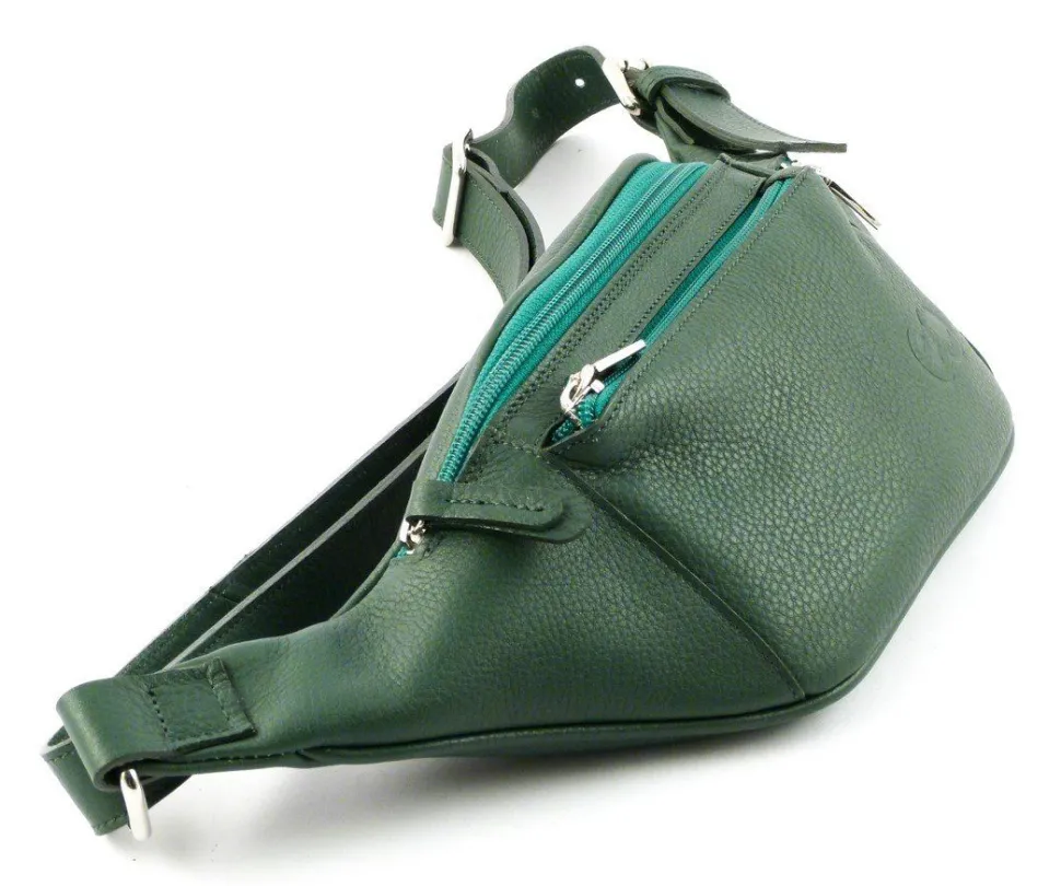 Marsupio in pelle Emporio Cattani Verde Made in Italy
