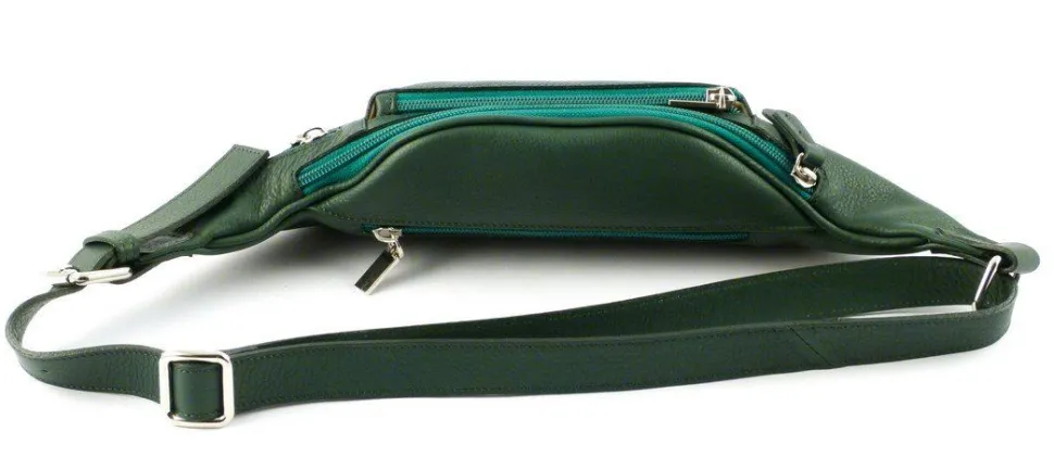 Marsupio in pelle Emporio Cattani Verde Made in Italy