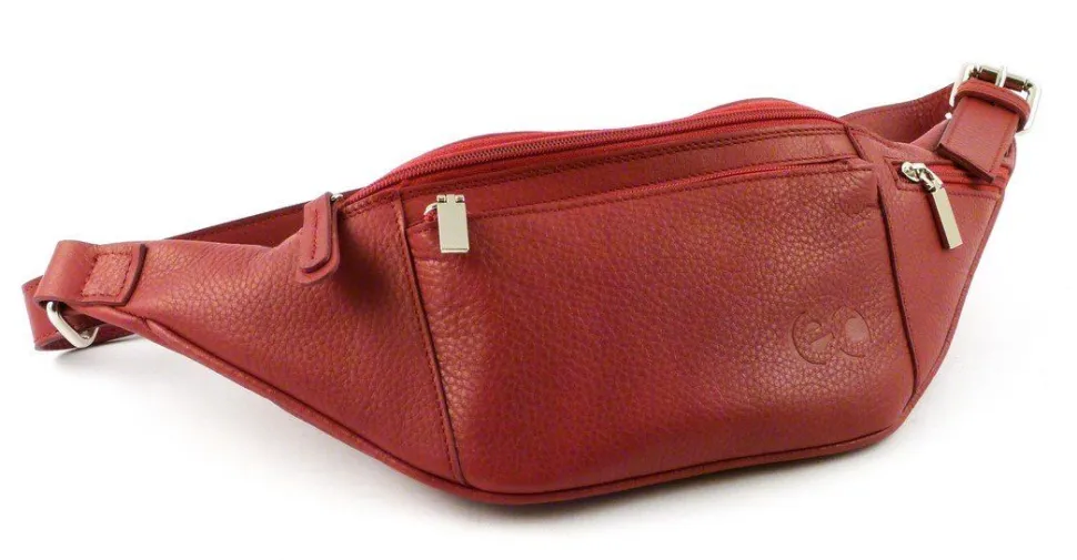 Marsupio in pelle Emporio Cattani Rosso Scuro Made in Italy