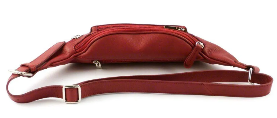 Marsupio in pelle Emporio Cattani Rosso Scuro Made in Italy
