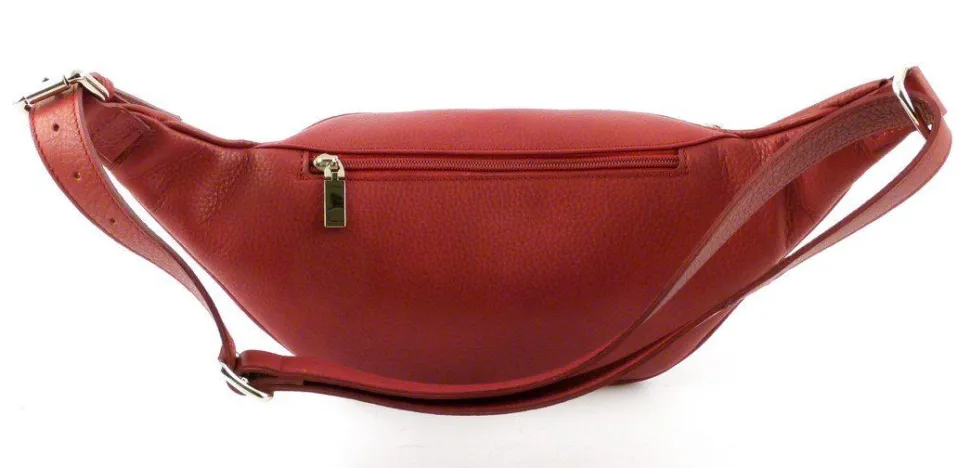 Marsupio in pelle Emporio Cattani Rosso Scuro Made in Italy