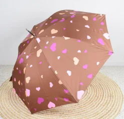 Ombrello automatico SimplyUp 5521 Hearts Marrone