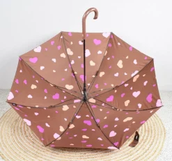 Ombrello automatico SimplyUp 5521 Hearts Marrone