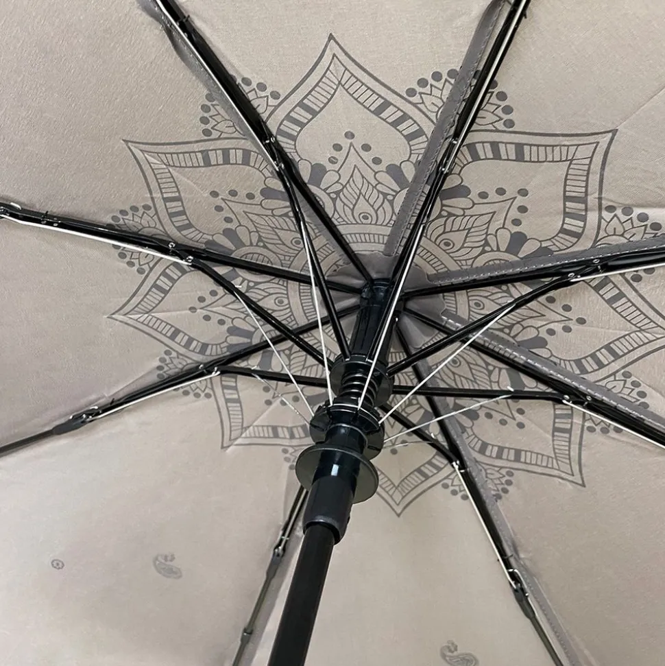Ombrello automatico Ydry Mandala Taupe