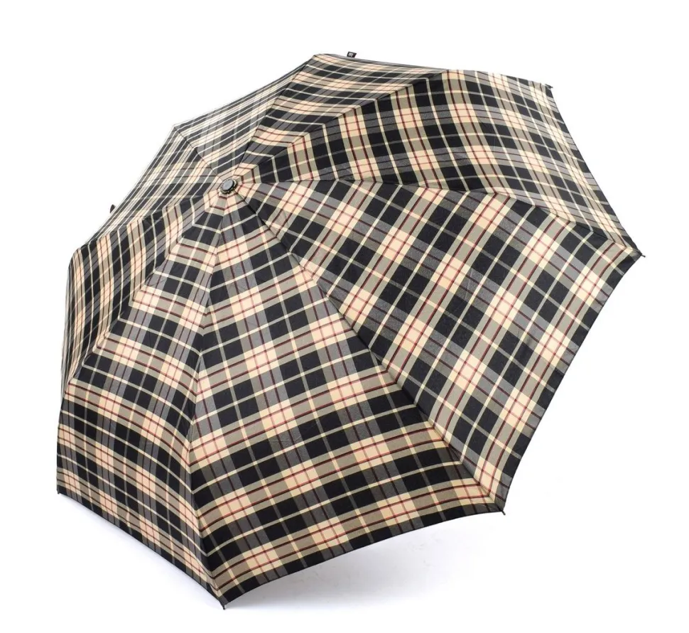Ombrello Maxi pieghevole automatico apri/chiudi SIMPLYUP 5311 Scozzese Beige