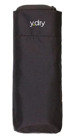 Ombrello mini piatto manualeY-dry Maya Nero