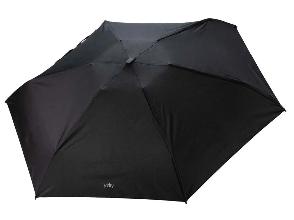 Ombrello mini piatto manualeY-dry Maya Nero