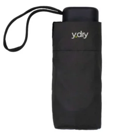 Ombrello mini piatto manuale Ydry Gea Nero