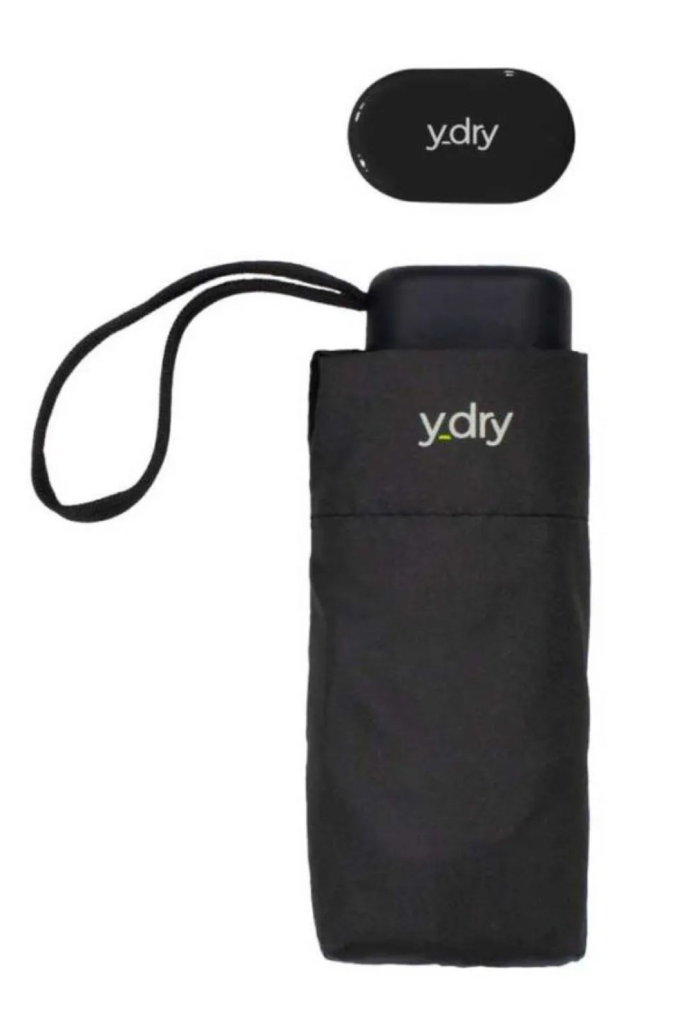 Ombrello mini piatto manuale Ydry Gea Nero