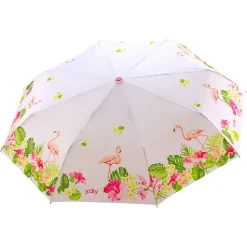 Ombrello pieghevole automaticoY-dry Flamingo Bianco