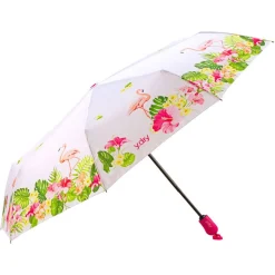 Ombrello pieghevole automaticoY-dry Flamingo Bianco