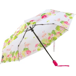 Ombrello pieghevole automaticoY-dry Flamingo Bianco
