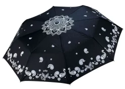 Ombrello pieghevole automatico Ydry Mandala Nero