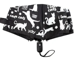 Ombrello pieghevole automaticoY-dry I Love Cats