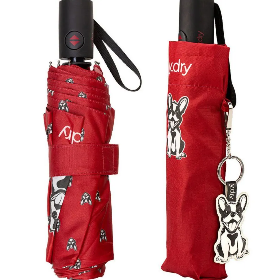 Ombrello pieghevole automaticoY-dry Ettore Rosso