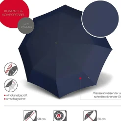 Ombrello pieghevole automatico Knirps T.200 Navy