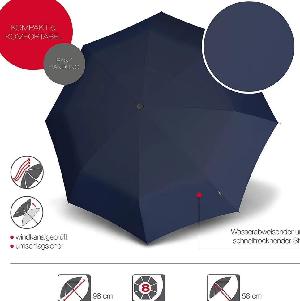 Ombrello pieghevole automatico Knirps T.200 Navy