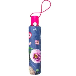 Ombrello pieghevole automatico Ydry Bouquet Azzurro