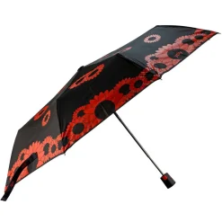 Ombrello pieghevole automatico Ydry Sunflowers Rosso