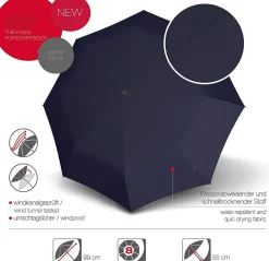 Ombrello pieghevole manuale Knirps A.050 Navy