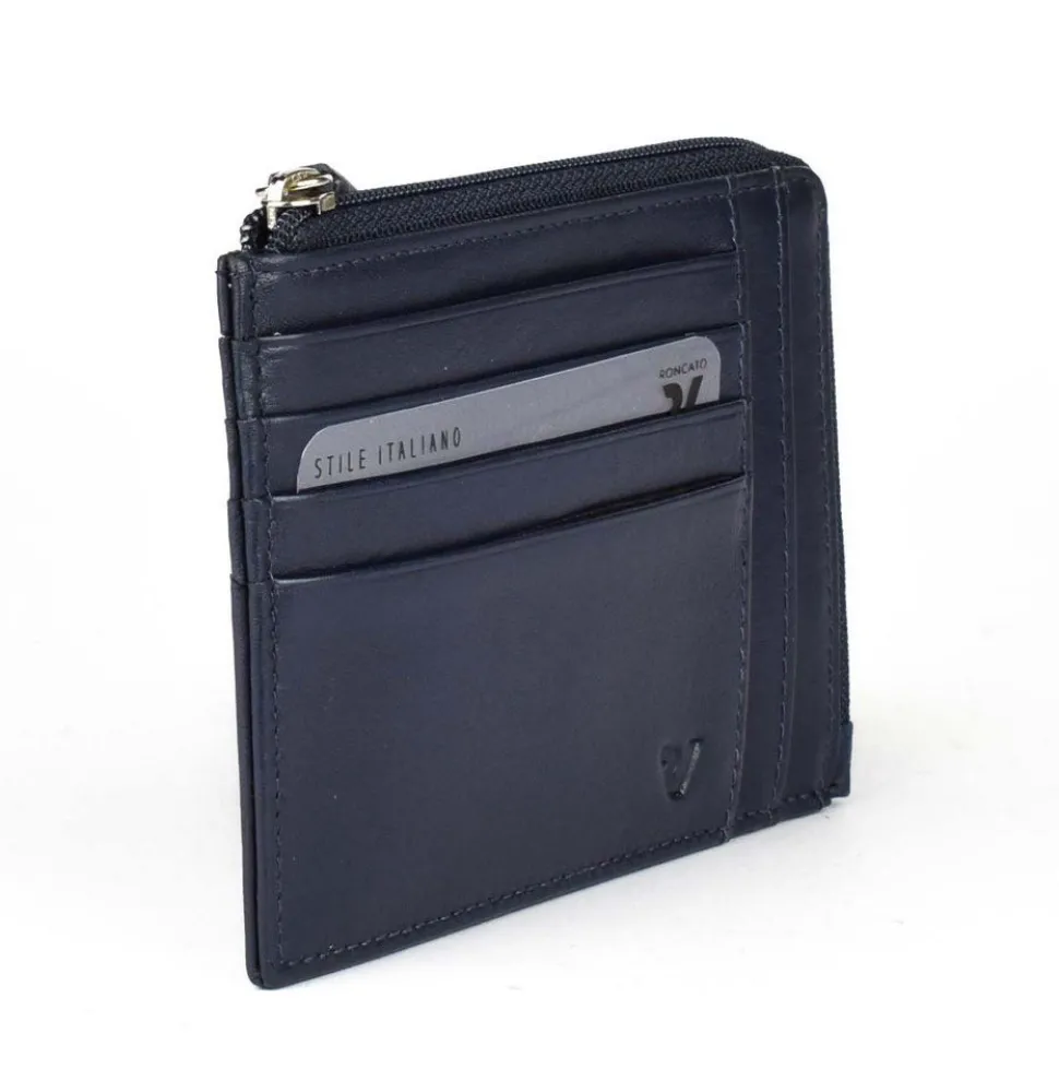 Portadocumenti piatto con zip Roncato Pascal 2907 Blu
