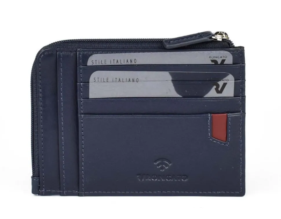 Portadocumenti piatto con zip Roncato Pascal 2907 Blu