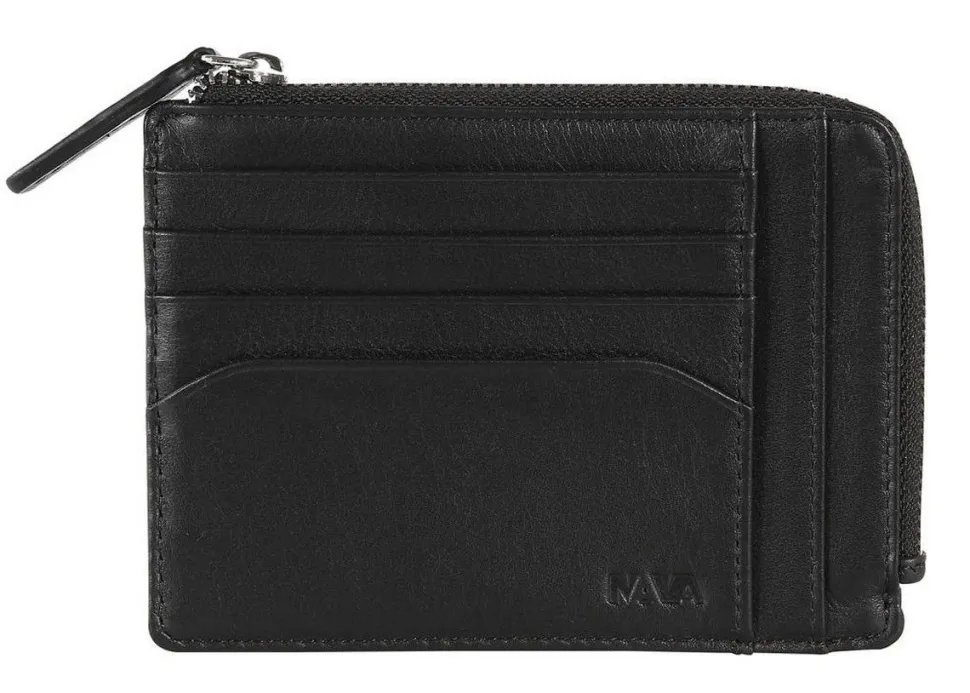 Portadocumenti piatto con zip Nava Smooth 422 Nero