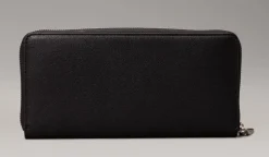 Portafoglio donna con zip Calvin Klein Nero