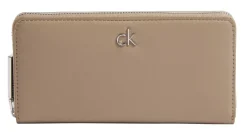 Portafoglio donna con zip Calvin Klein Beige