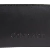 Portafoglio donna con zip Calvin Klein Nero