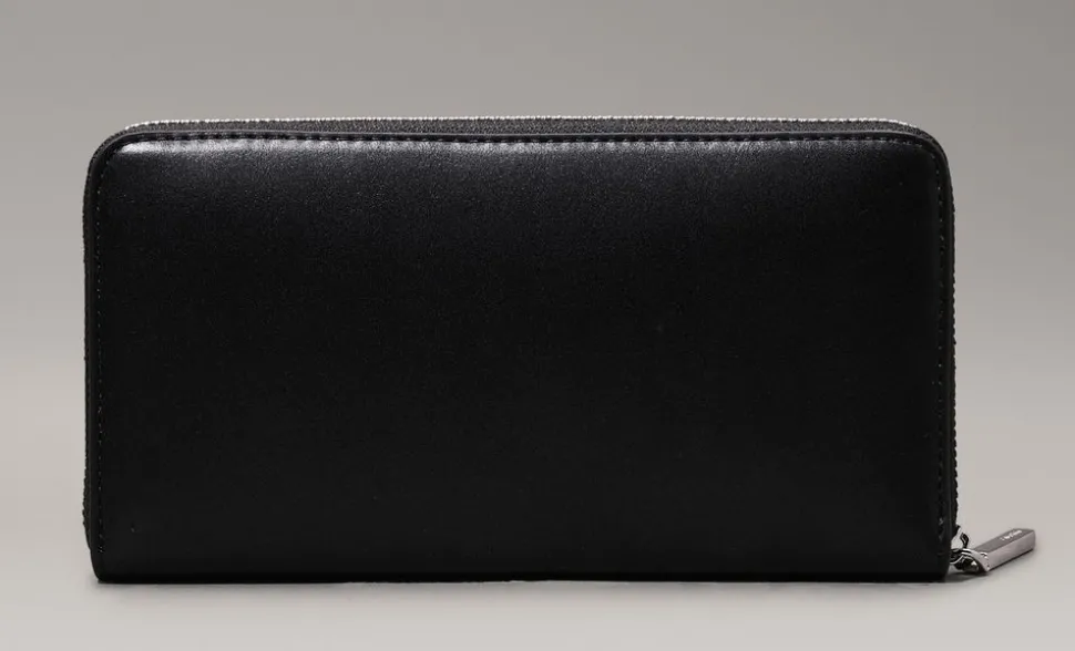 Portafoglio donna con zip Calvin Klein Nero